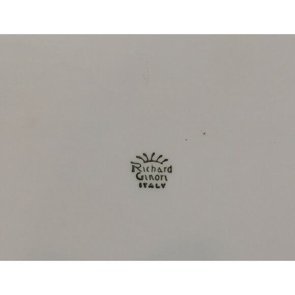 RICHARD GINORI BLUE LUMEGGIATO ORO Rectangular Porcelain Tray Handles Italy EUC - Picture 8 of 13